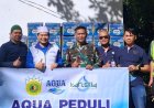 Kodim 0309/Solok Gerakkan Pasukan dan Distribusikan 345 Dus Air AQUA Bantuan PT Tirta Investama untuk Warga Terdampak Banjir